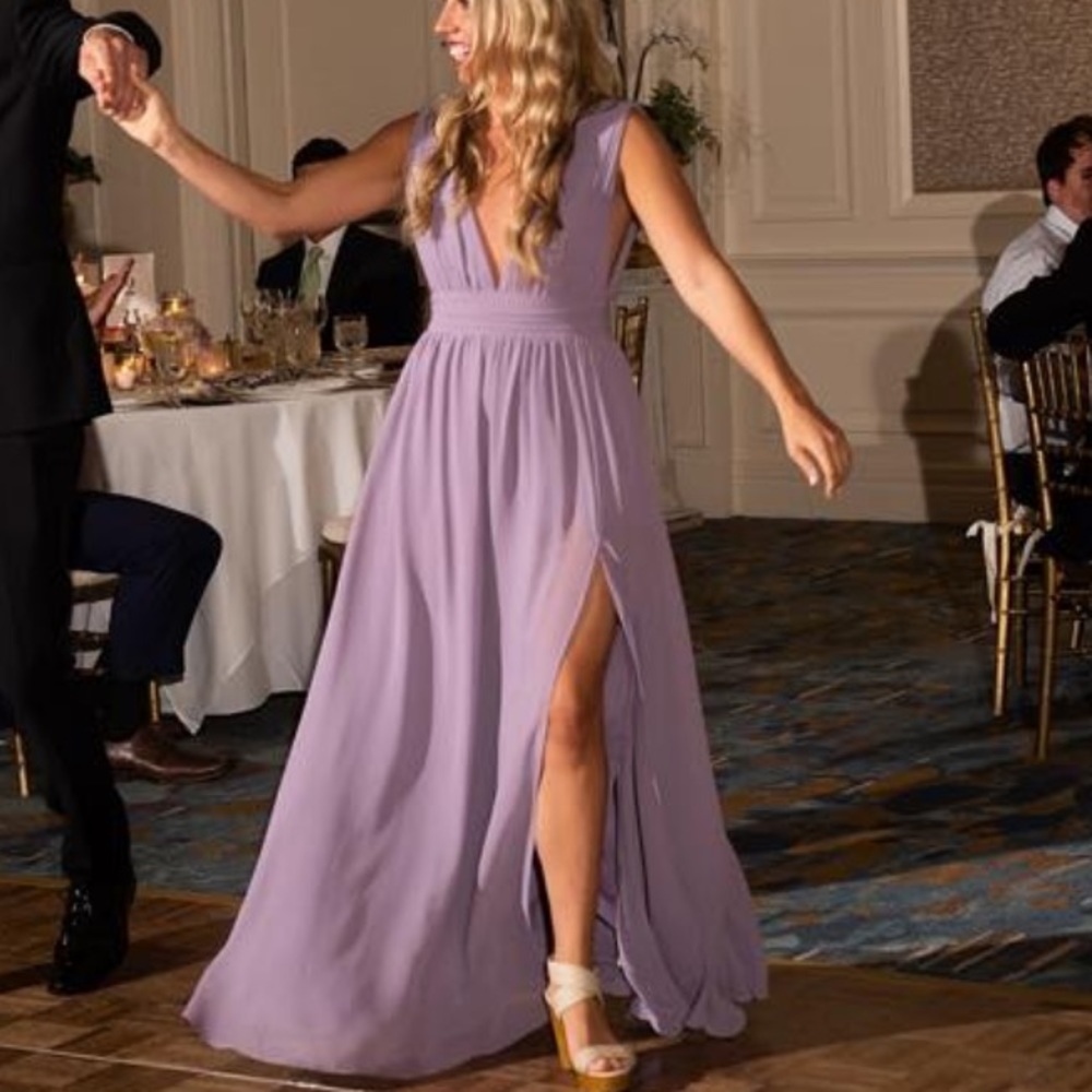 Lulus Heavenly Hues Dusty Purple dress